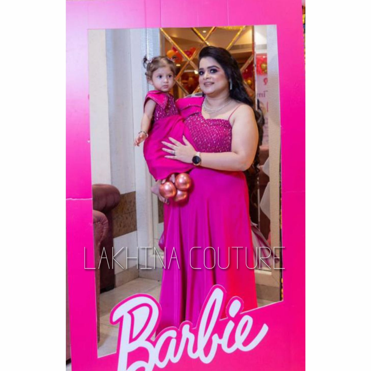 Barbie Theme Mom Gown – Lakhina Couture