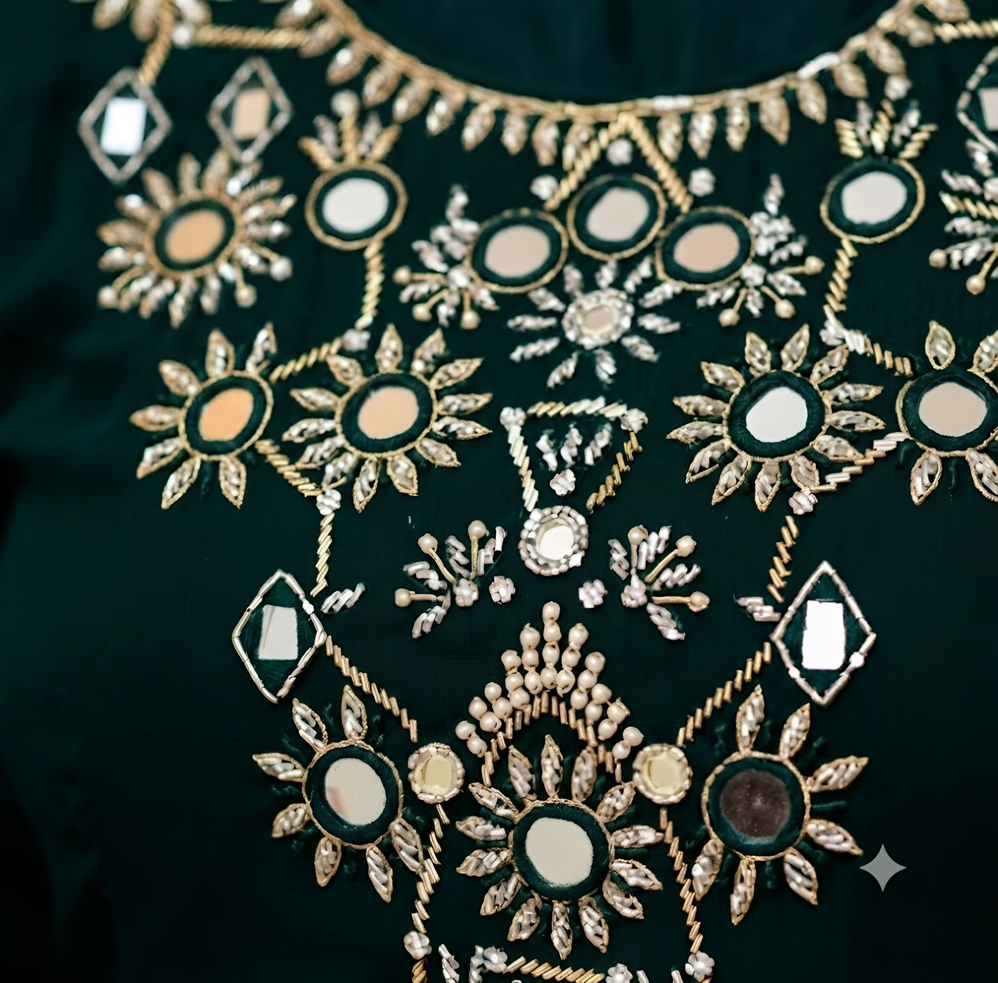 Green Emerald  Mirror Suit