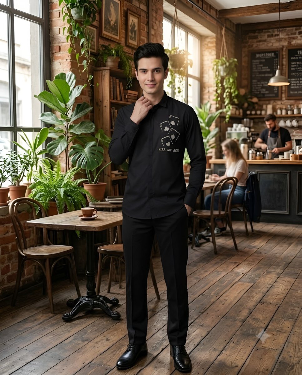 Ace Noir Cotton Shirt