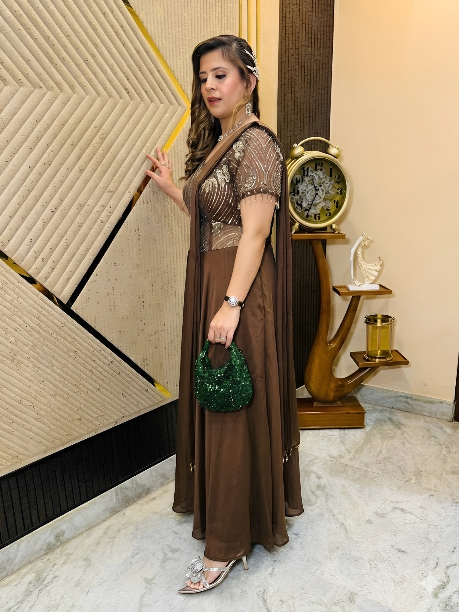 Brown Cocktail Drape