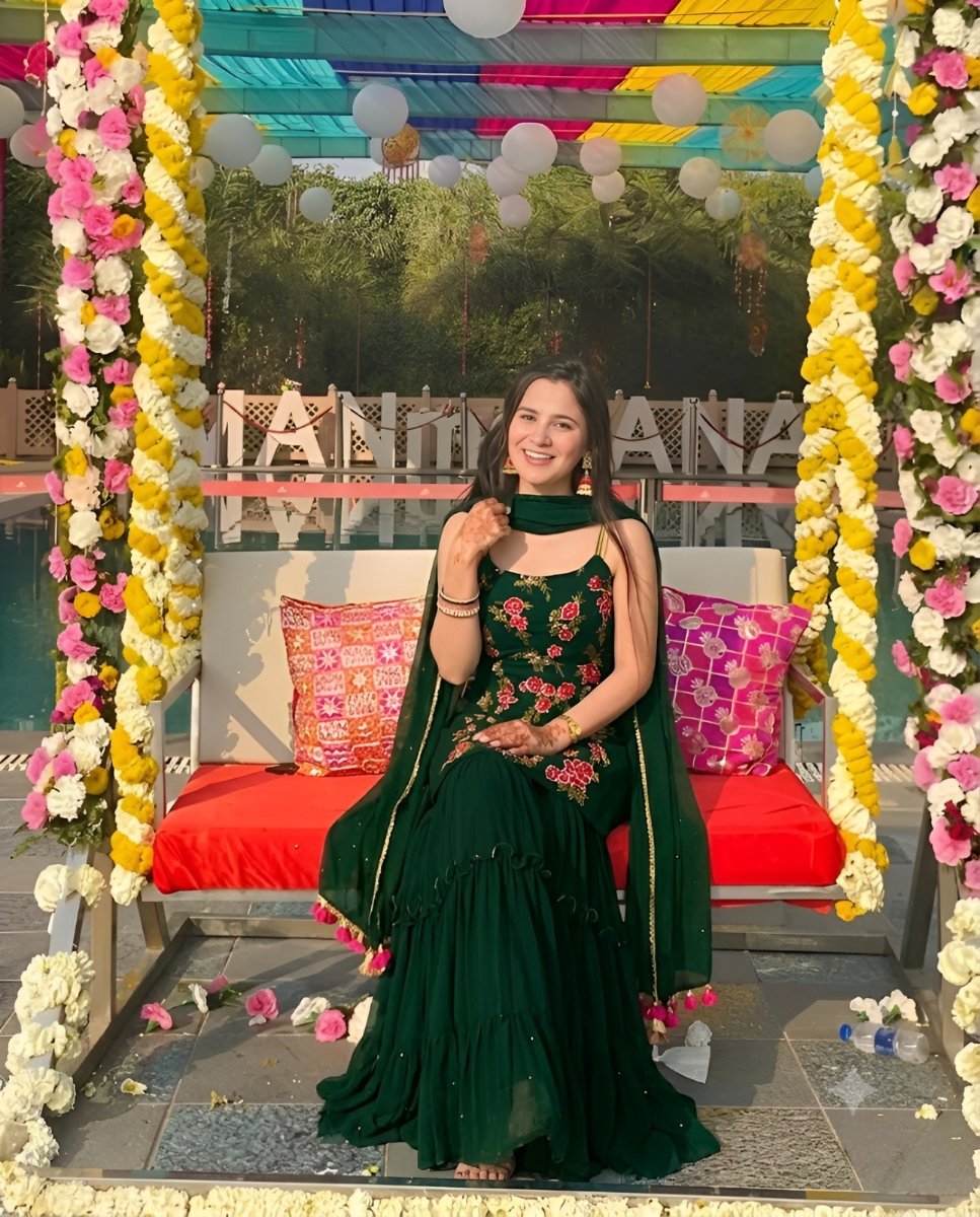 Green Embroidered Suit