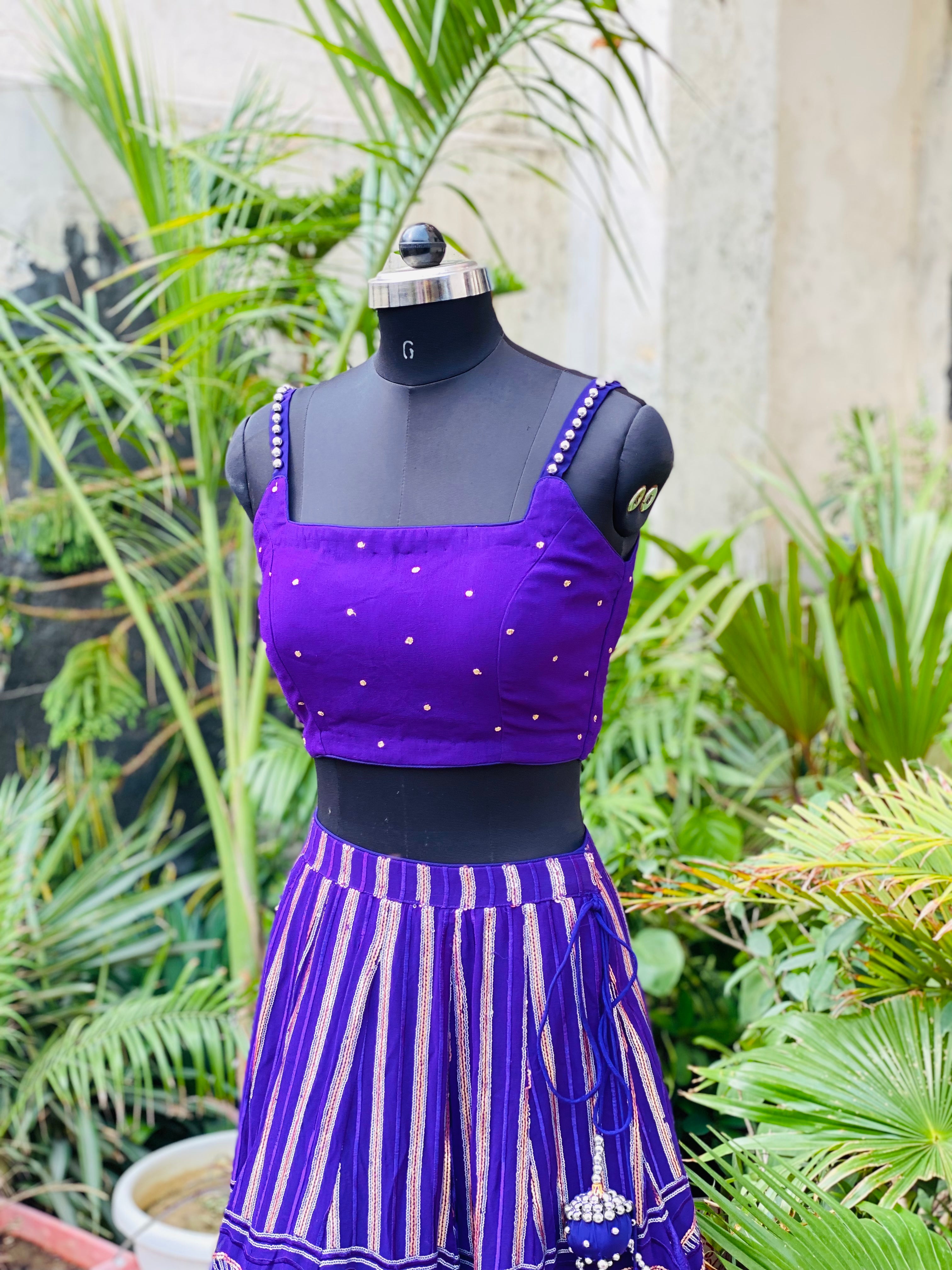 Purple Heavy Lehenga