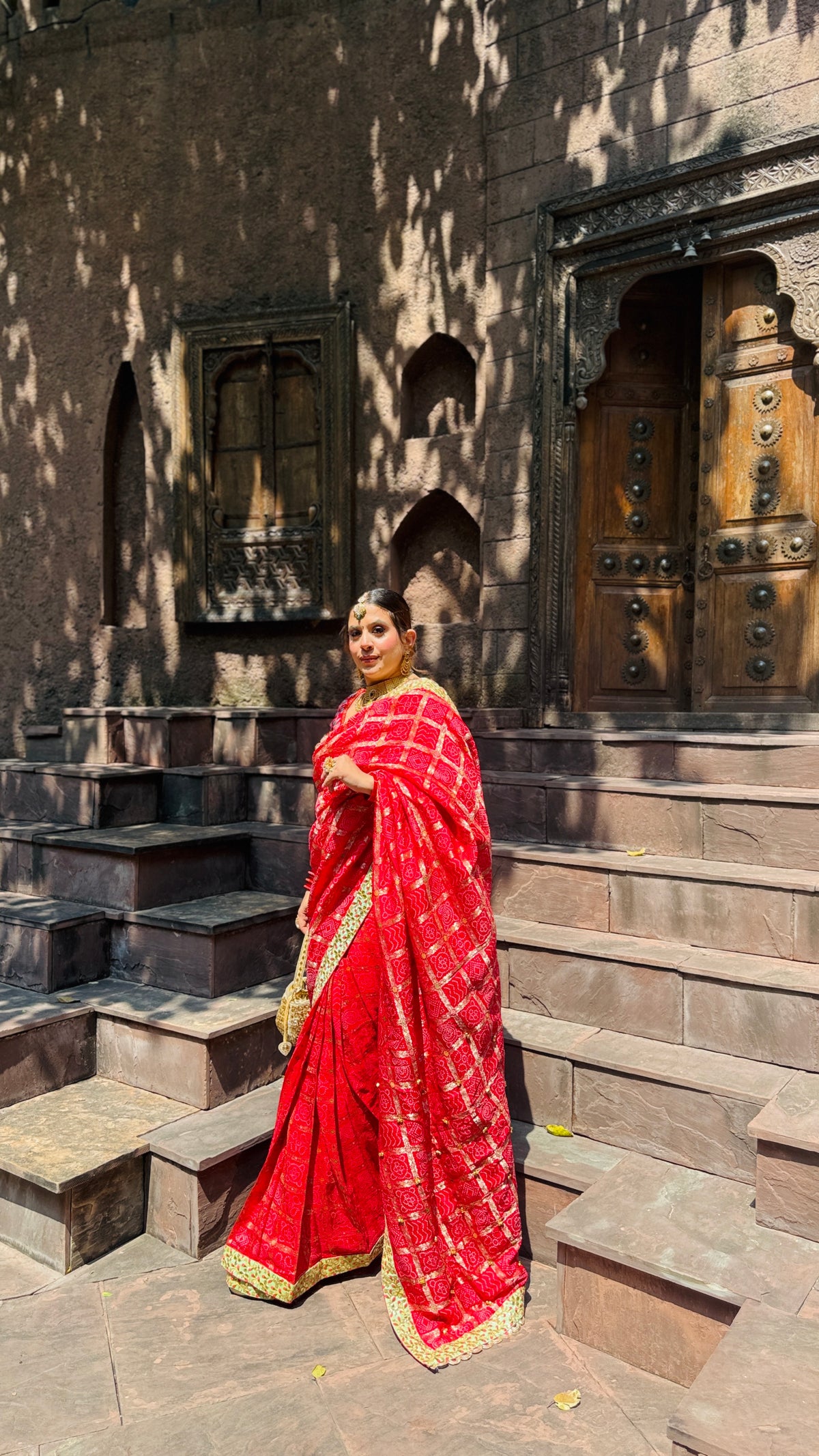 Red Gharchola Saree