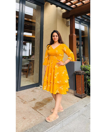 Sunlit Bloom Yellow Dress