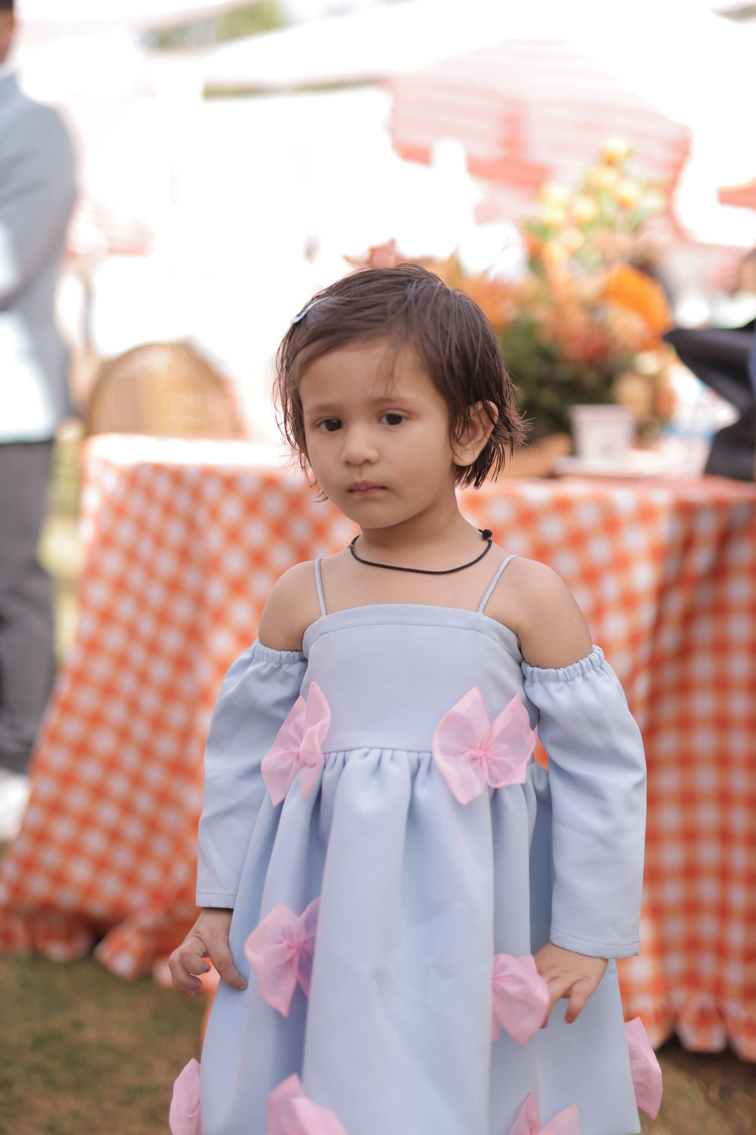 Bow in Sky Frock