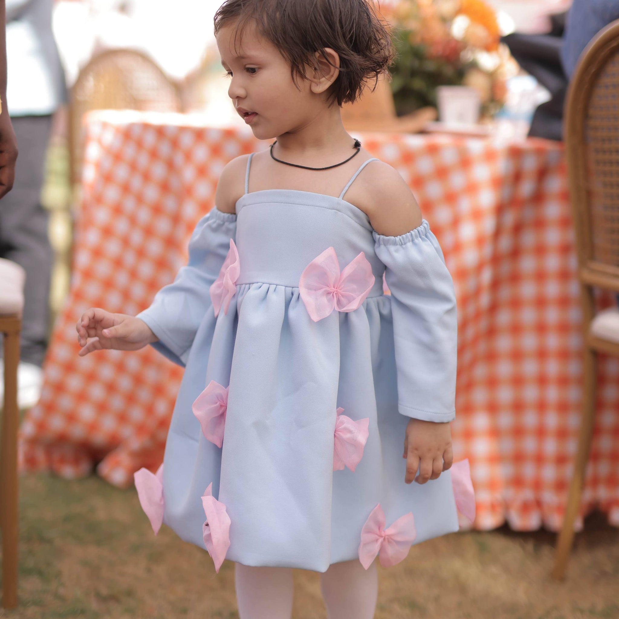 Bow in Sky Frock
