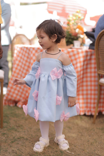 Bow in Sky Frock