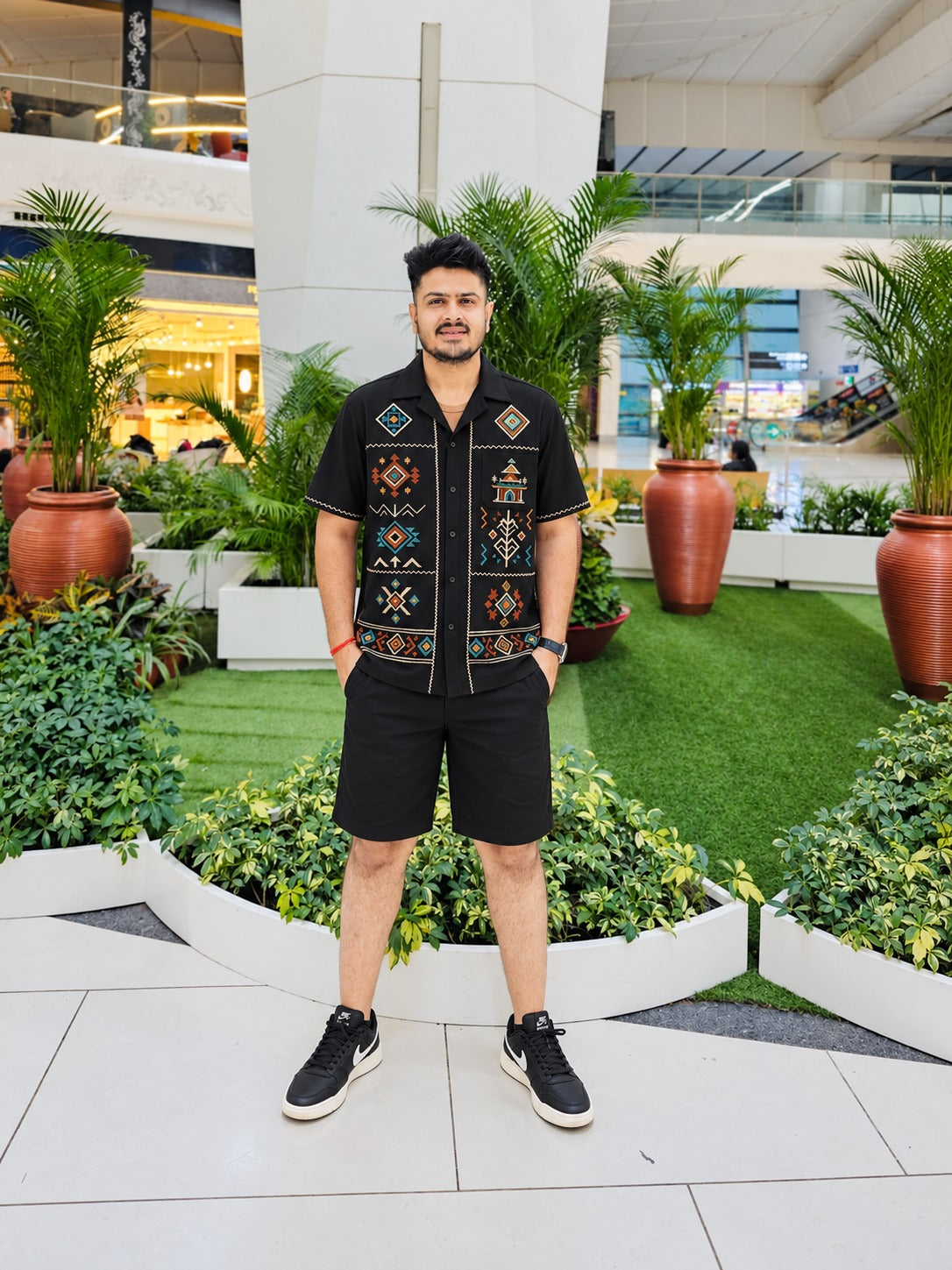 Mosaic Black Designer Co-ord Set