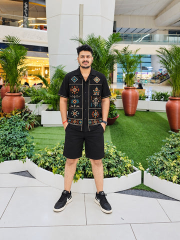 Mosaic Black Designer Co-ord Set