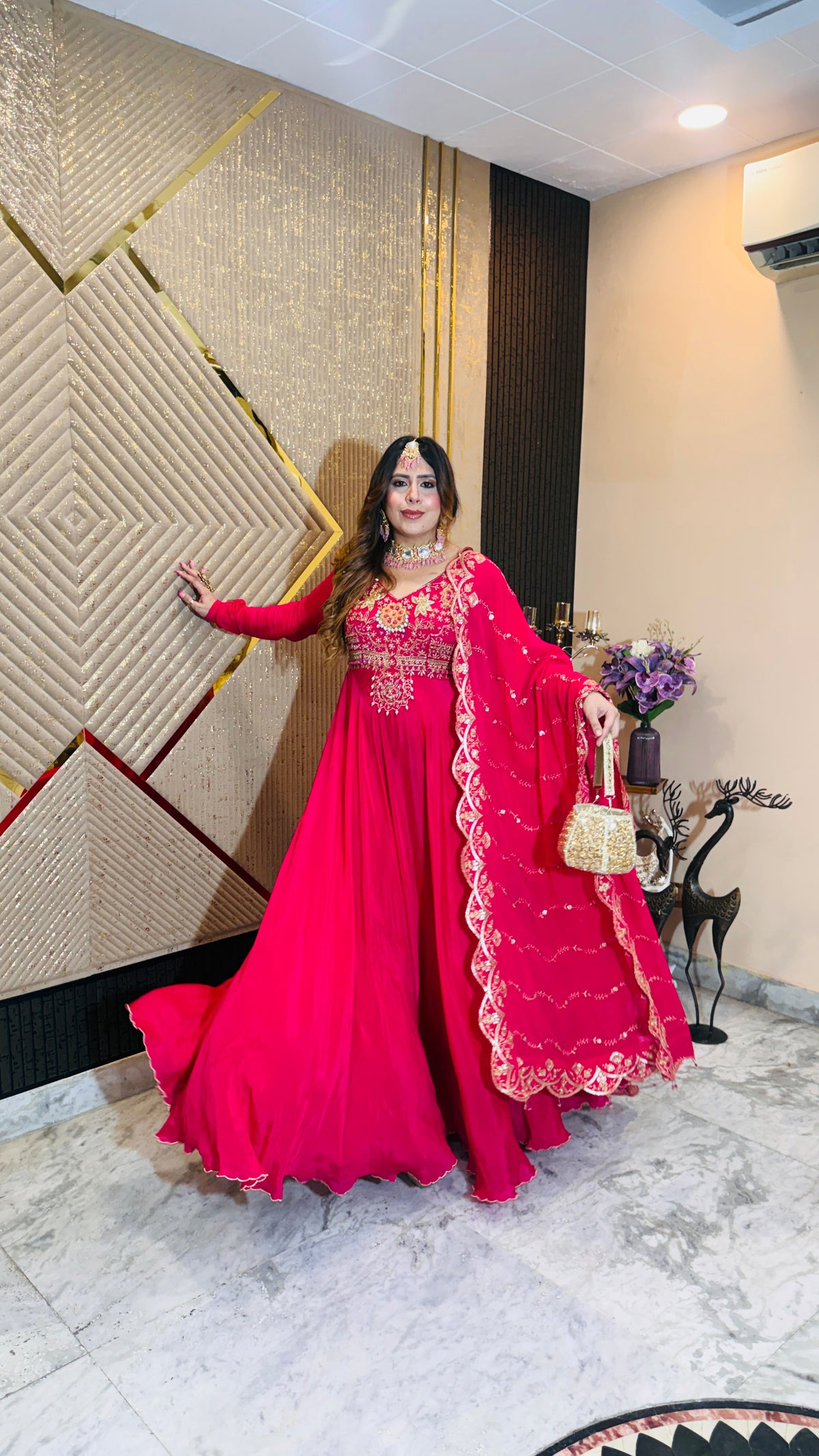 Pink Rendezvous Anarkali