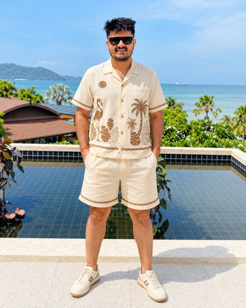 Tropical Drift Ivory Co-Ord Set