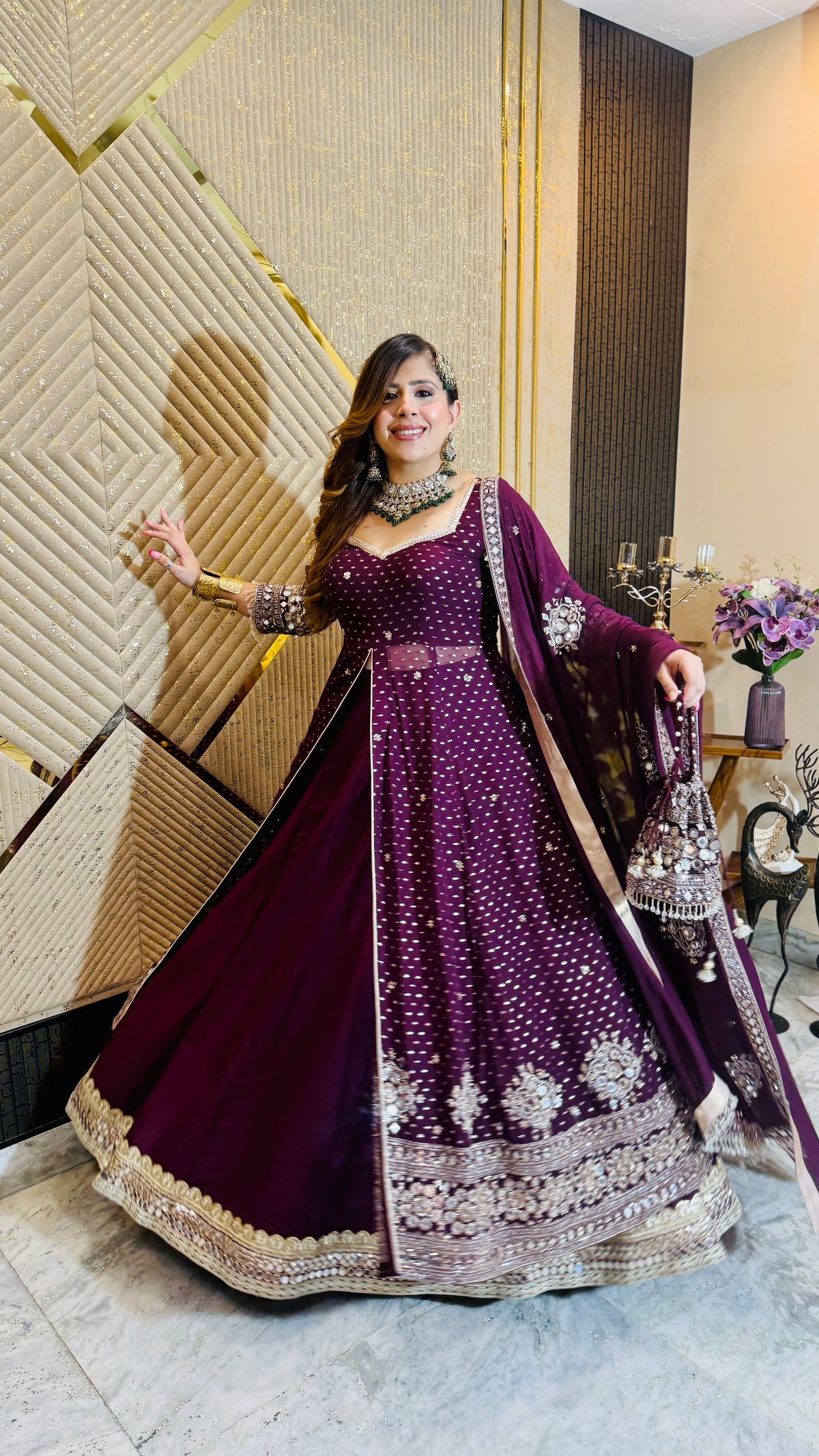 Mirror Martini Lehenga Set