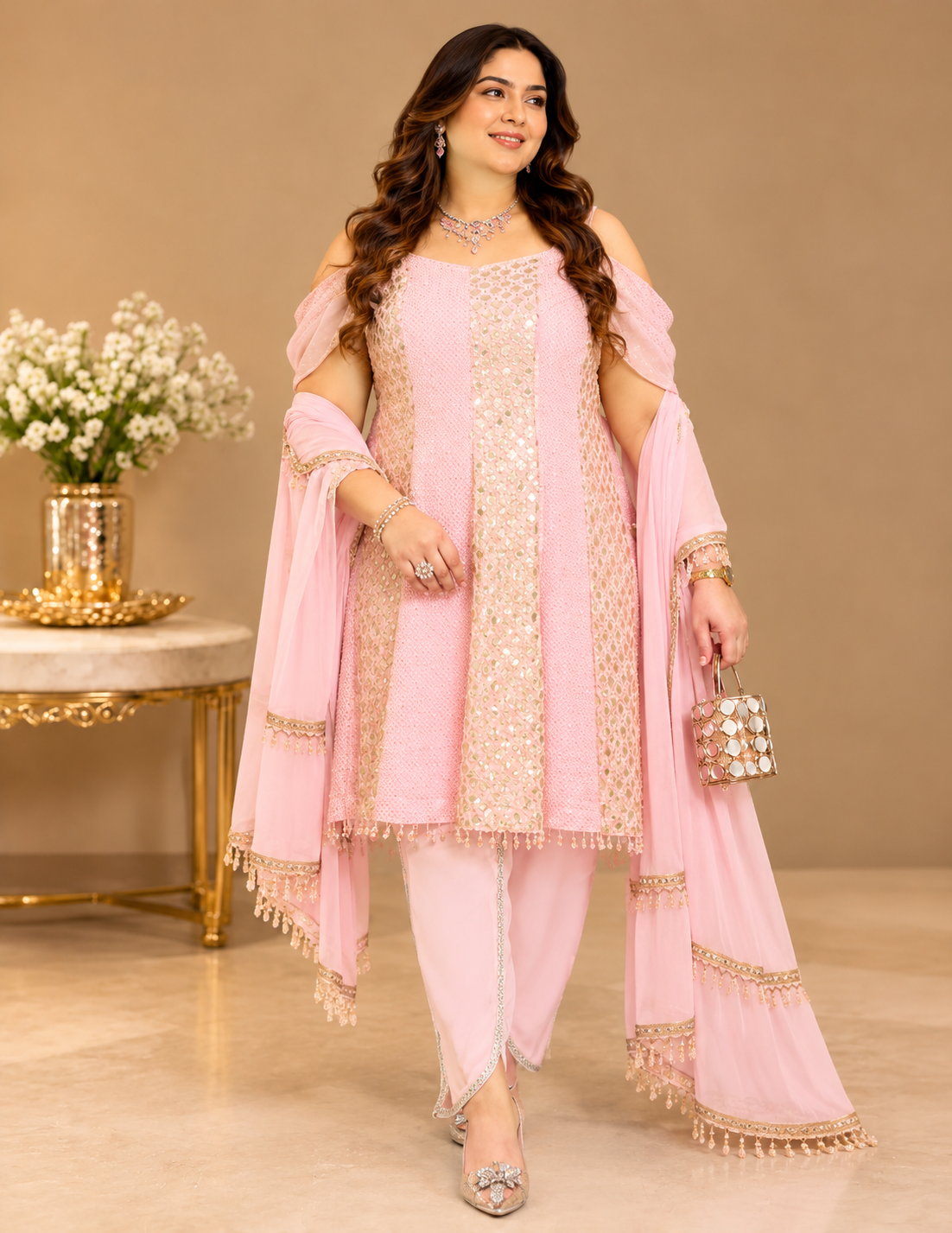 Blush Prism Pink Party Suit