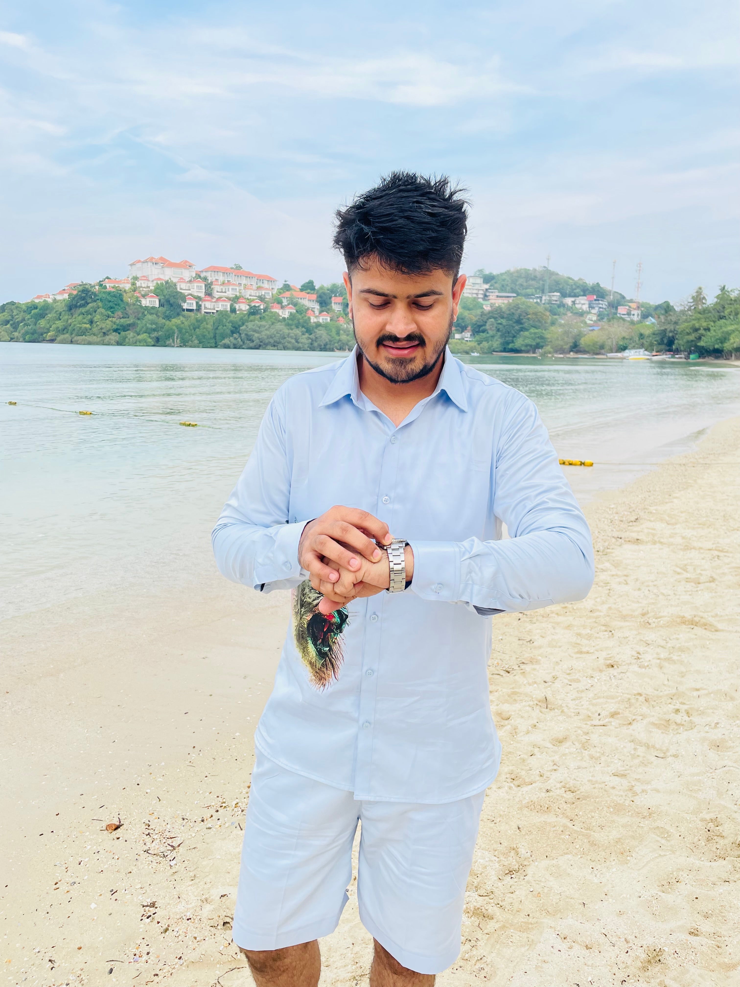 Menswear Sky Blue Co-ord