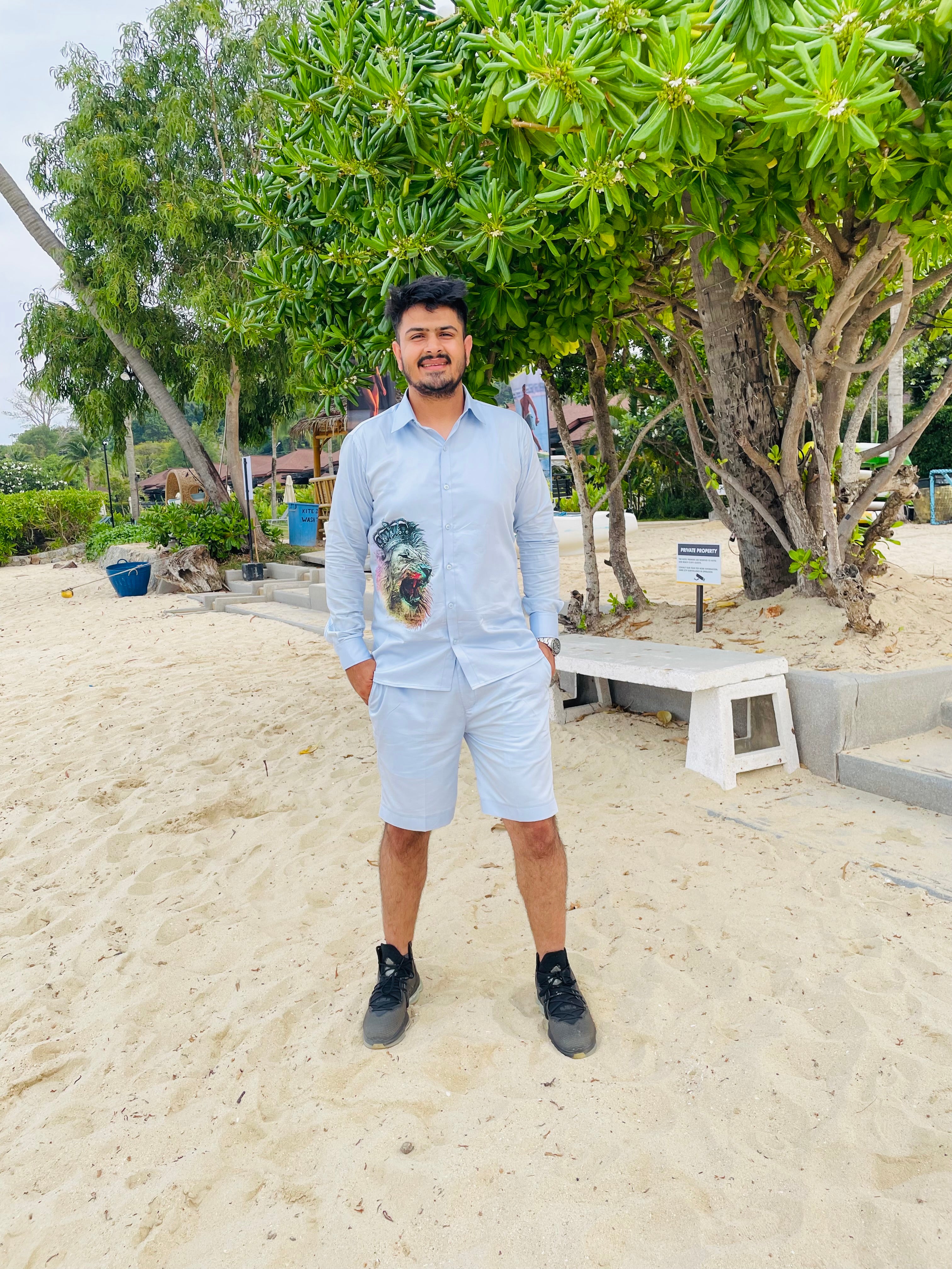 Menswear Sky Blue Co-ord