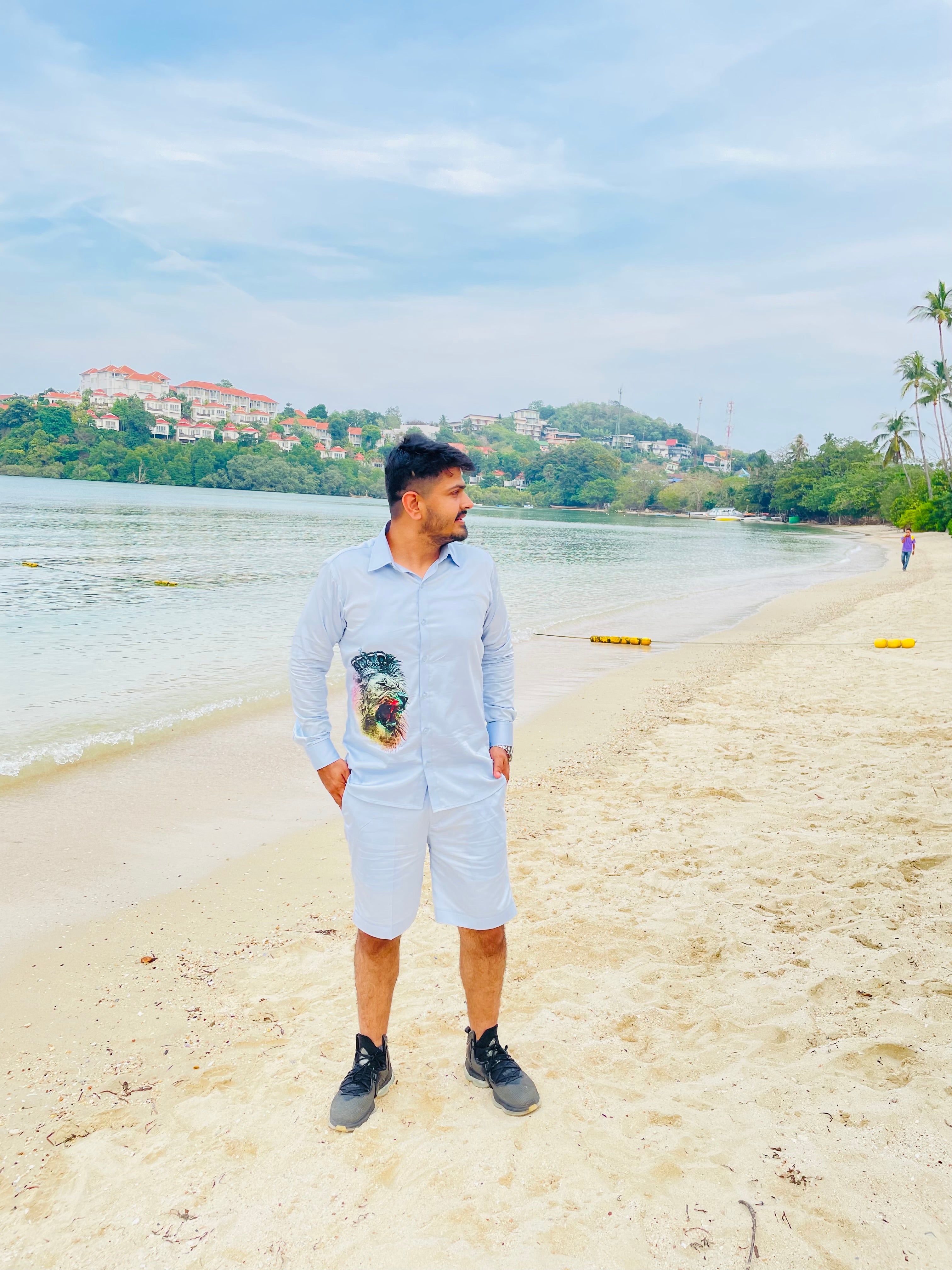 Menswear Sky Blue Co-ord