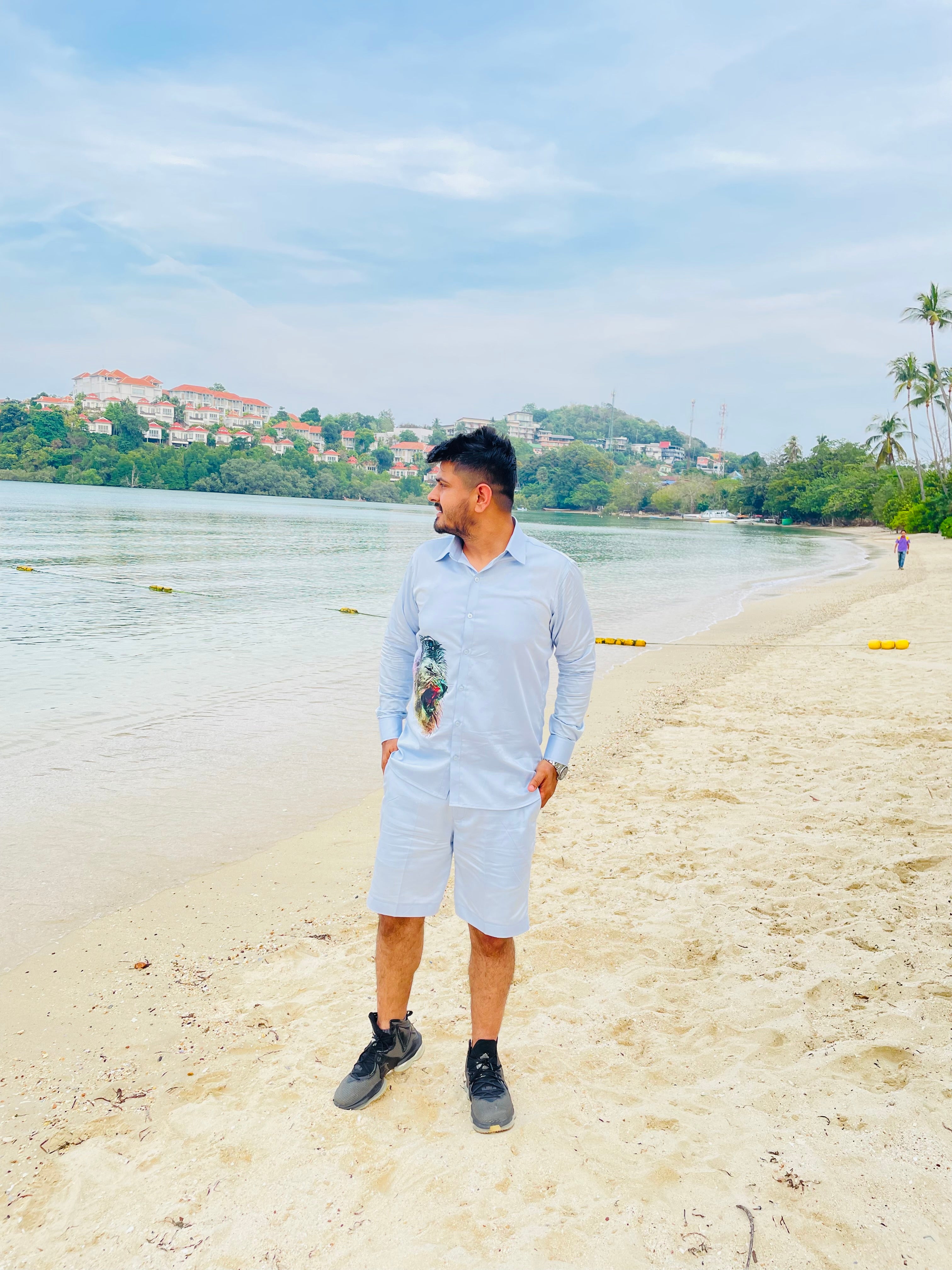 Menswear Sky Blue Co-ord