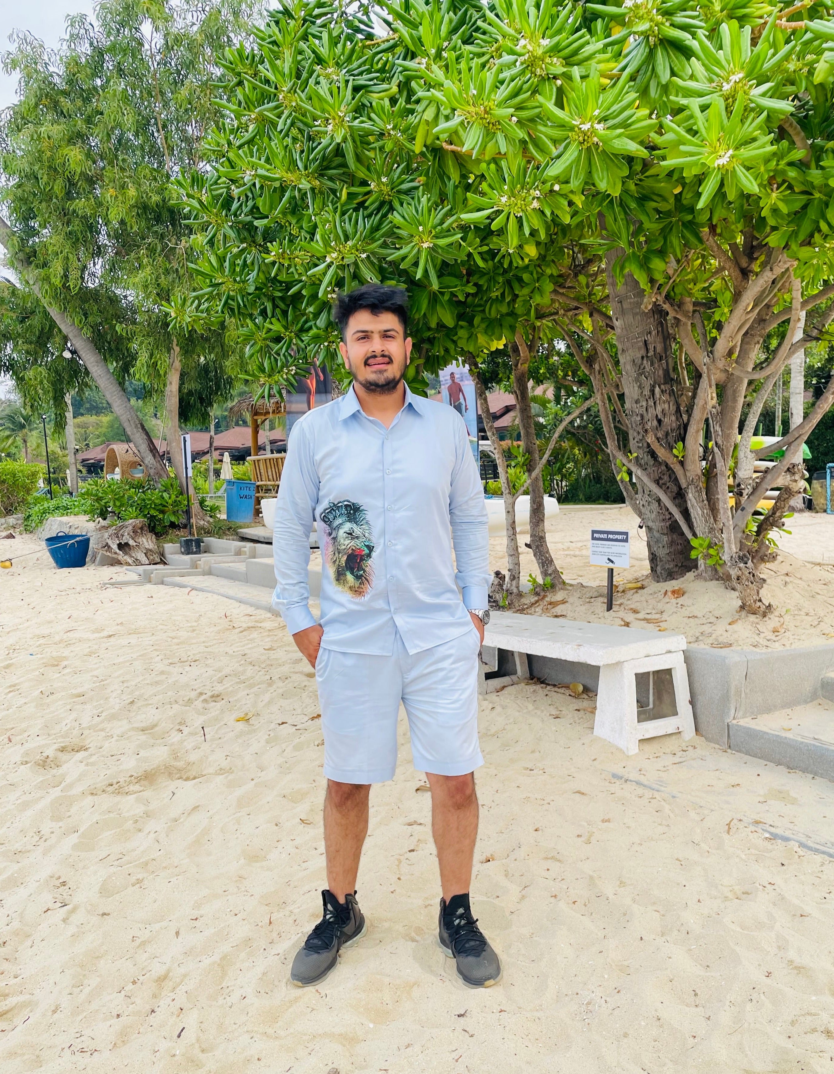 Menswear Sky Blue Co-ord