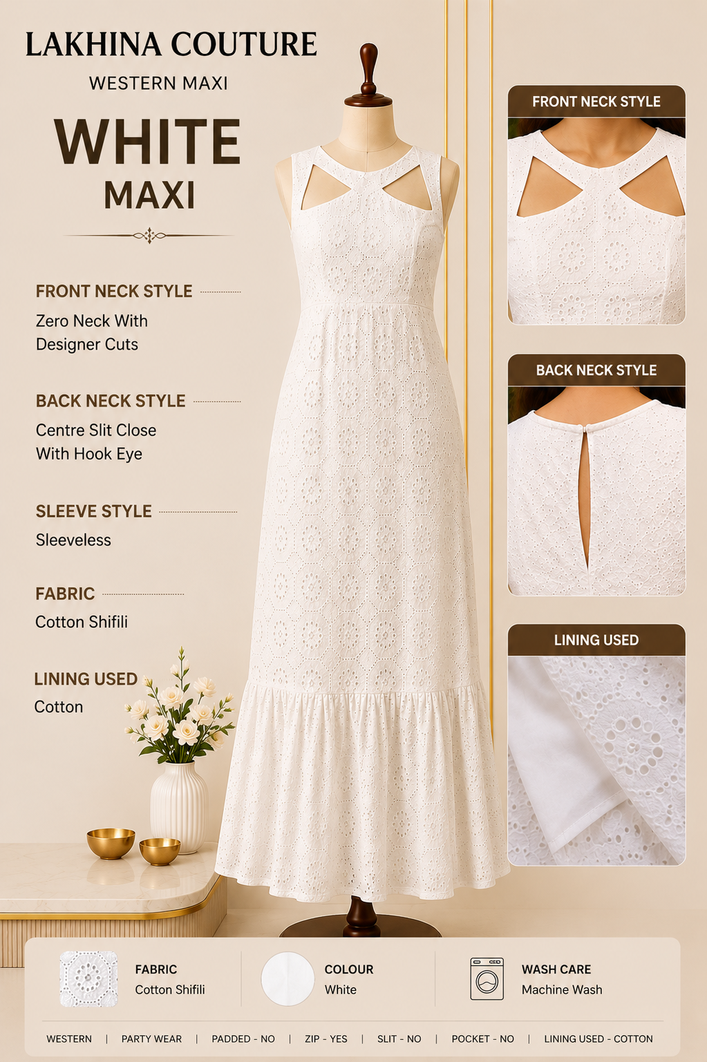 Cotton Shifili Maxi Dress