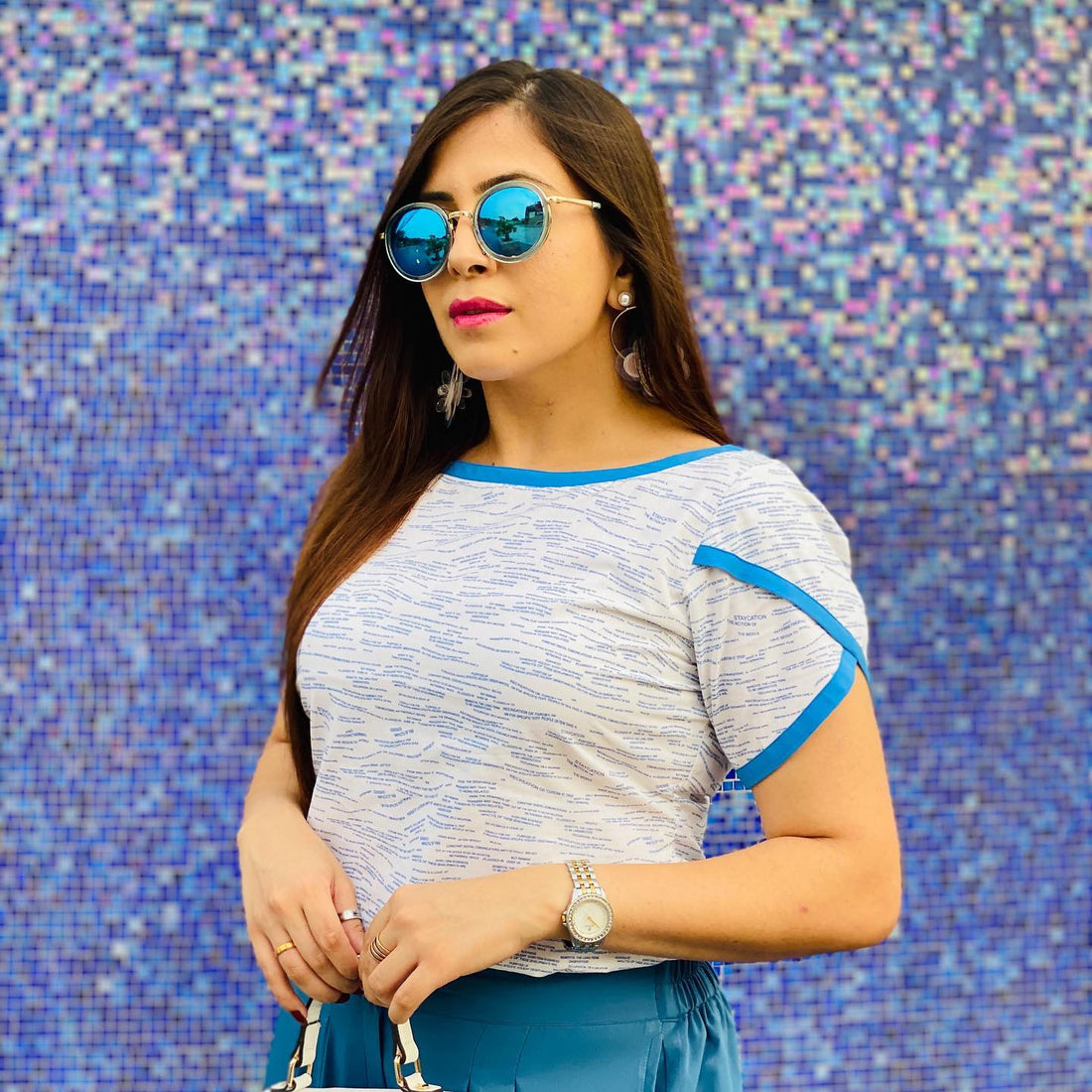Grey Printed Western Party Wear Top