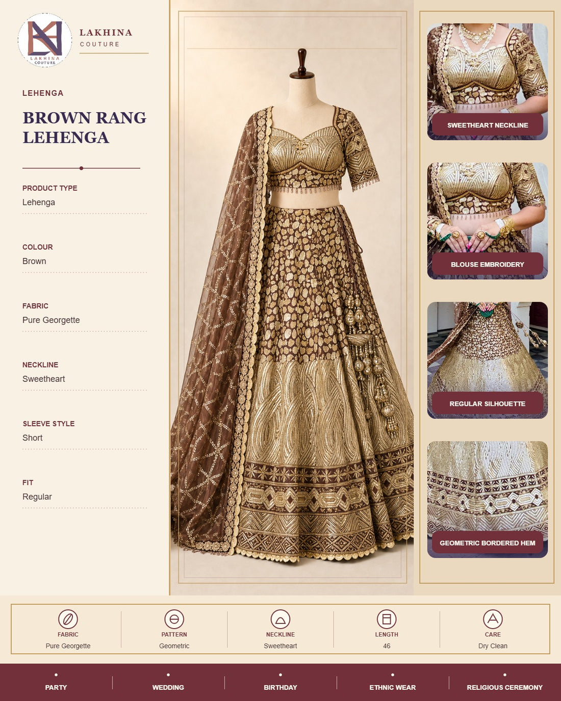 Brown Rang Lehenga