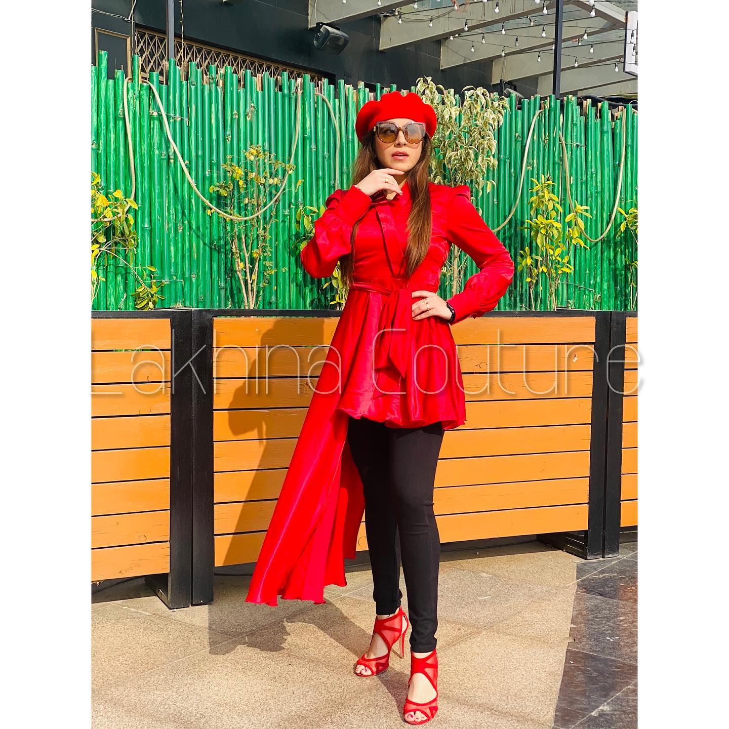 Italian Satin High-Low Top with Coat Collar