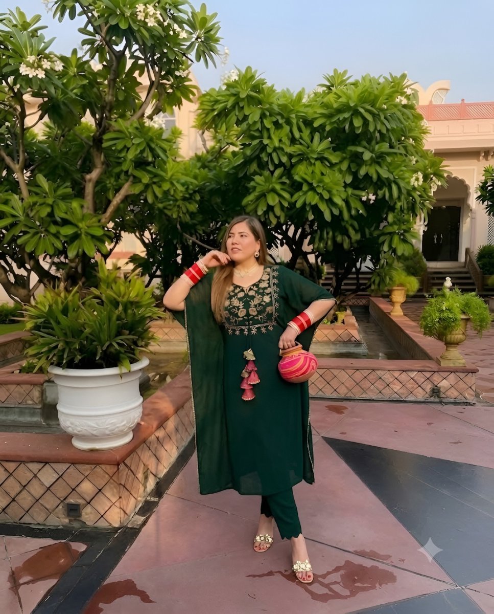 Green Kaftaan Suit