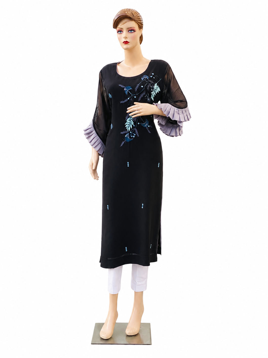 Black Embroidered Kurti