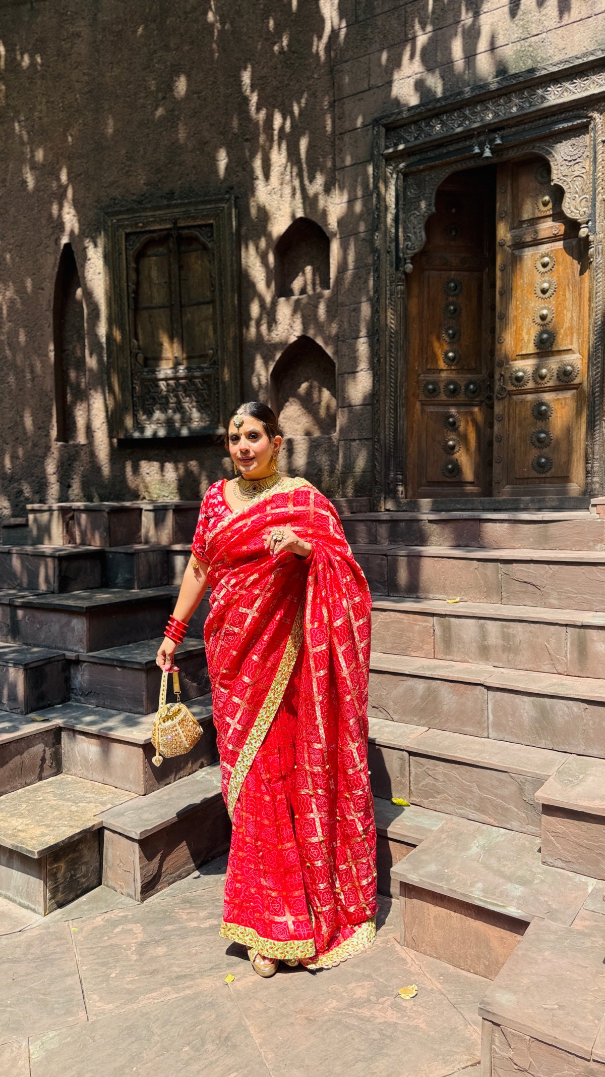 Red Gharchola Saree