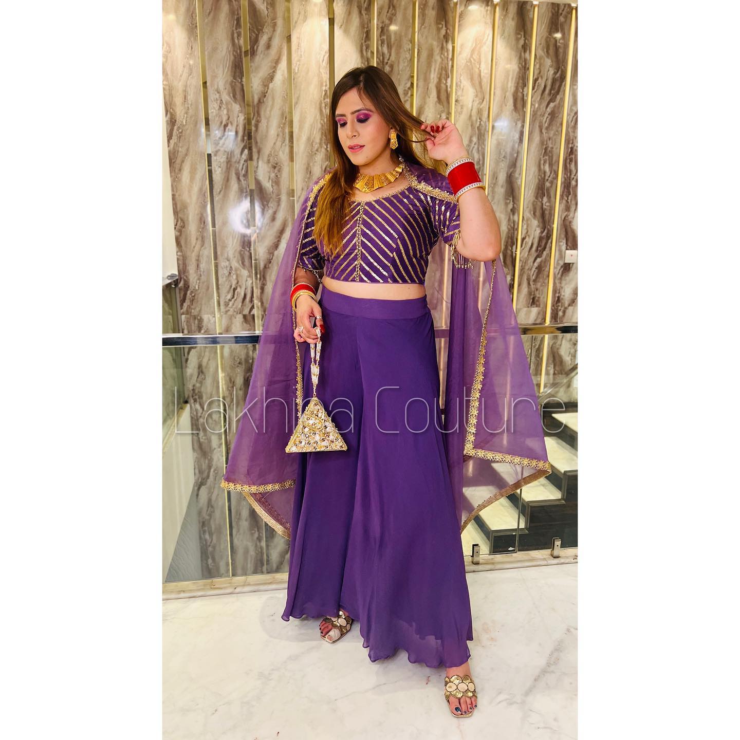 Mauve Stunning Sharara Set