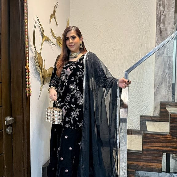 Black Magic Sharara Suit