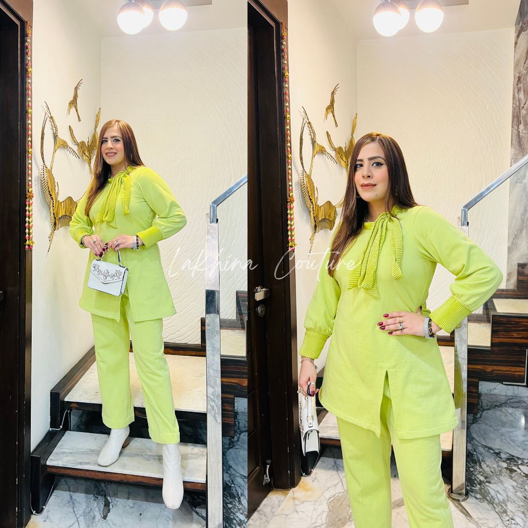 Pista Green Fleece Co-Ord