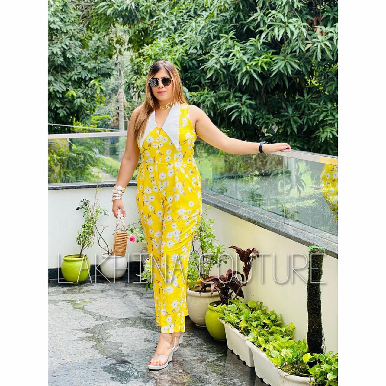 Happy High Collar Jumpsuit