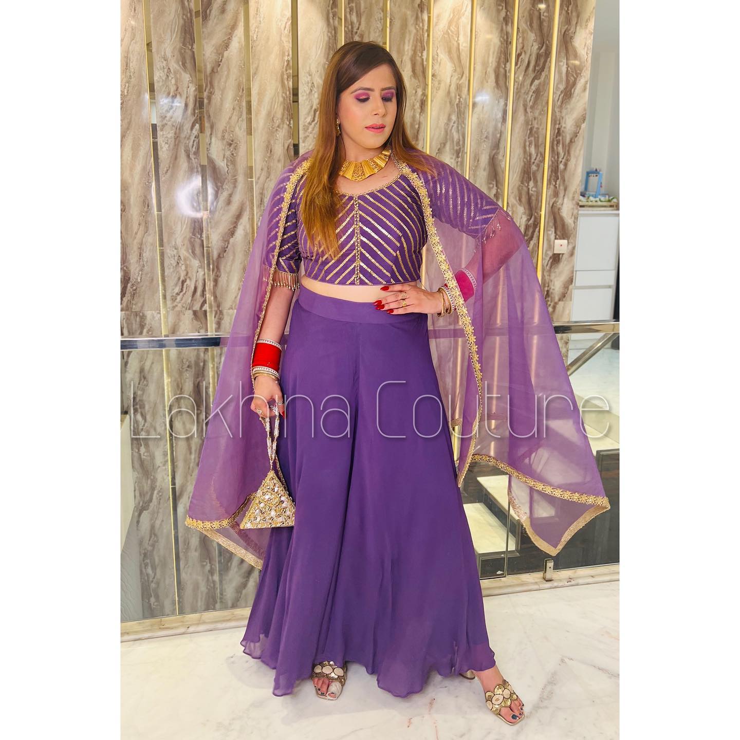 Mauve Stunning Sharara Set