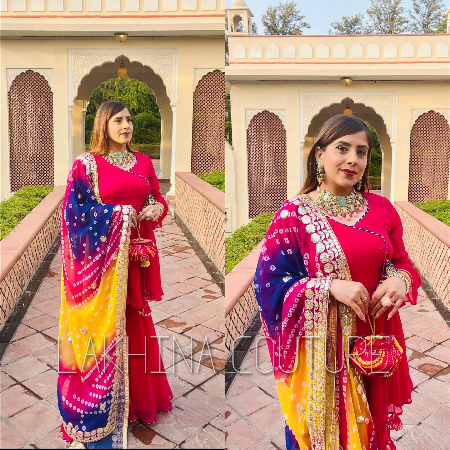 Rajasthani Pink Garara Suit