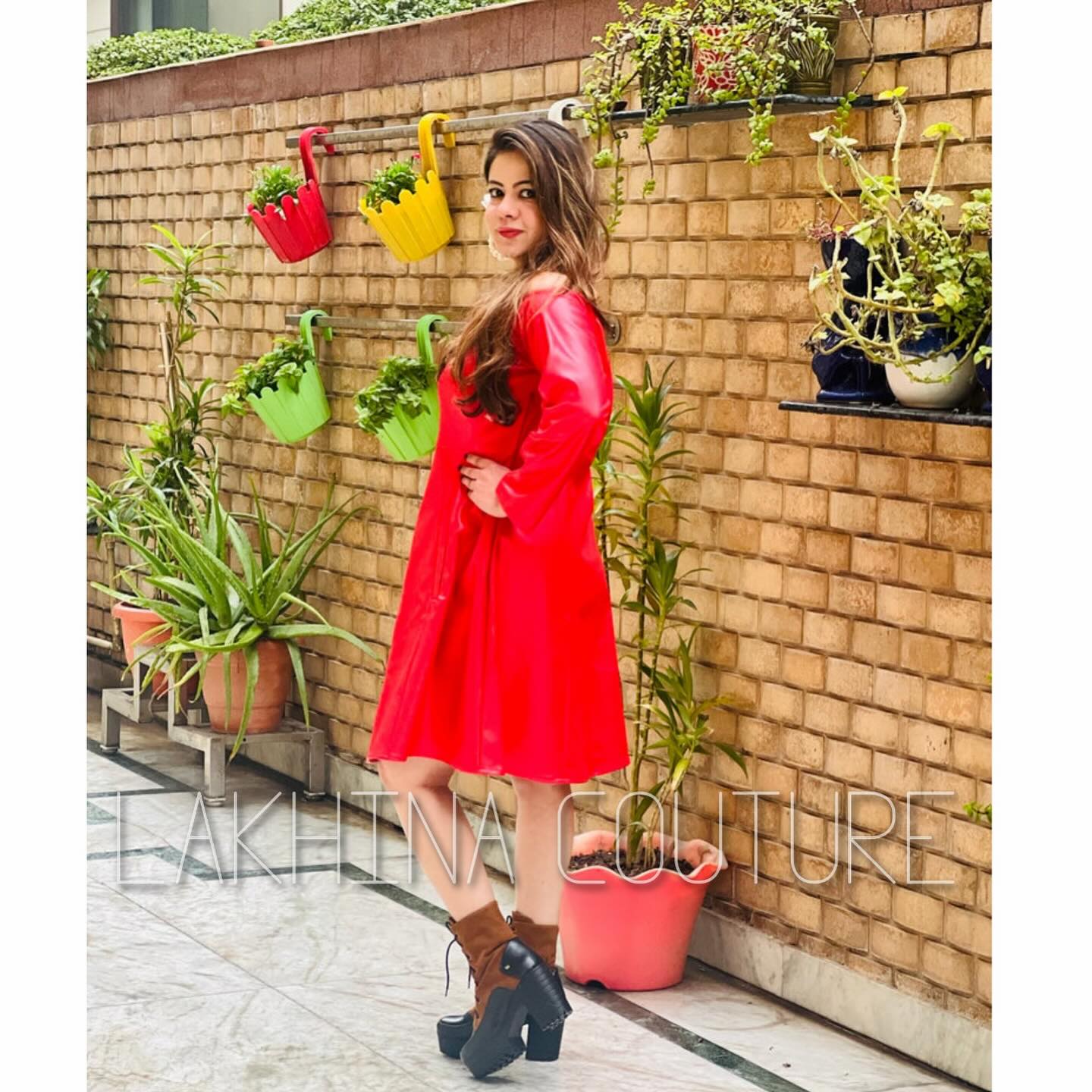 Red Leather Dress