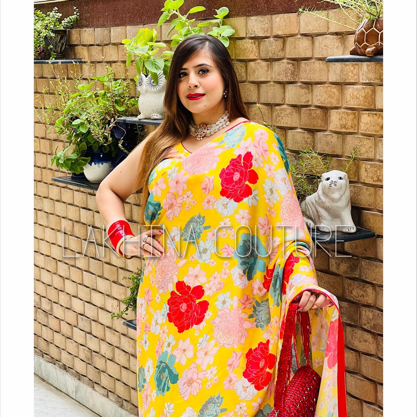 Yellow Floral Saree