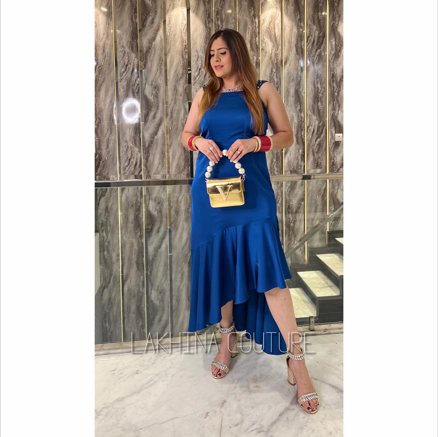 Royal Blue High Low Midi