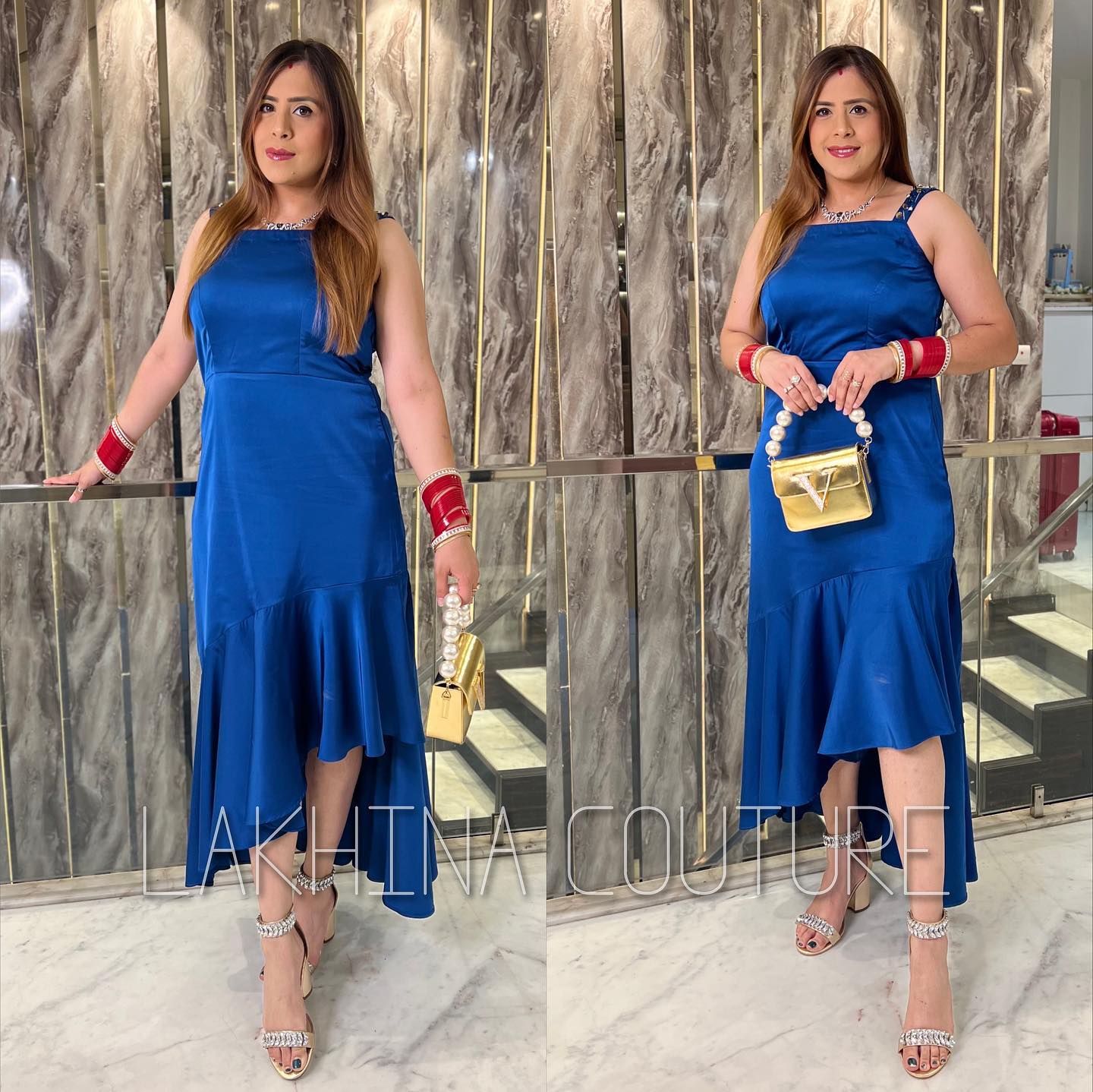 Royal Blue High Low Midi