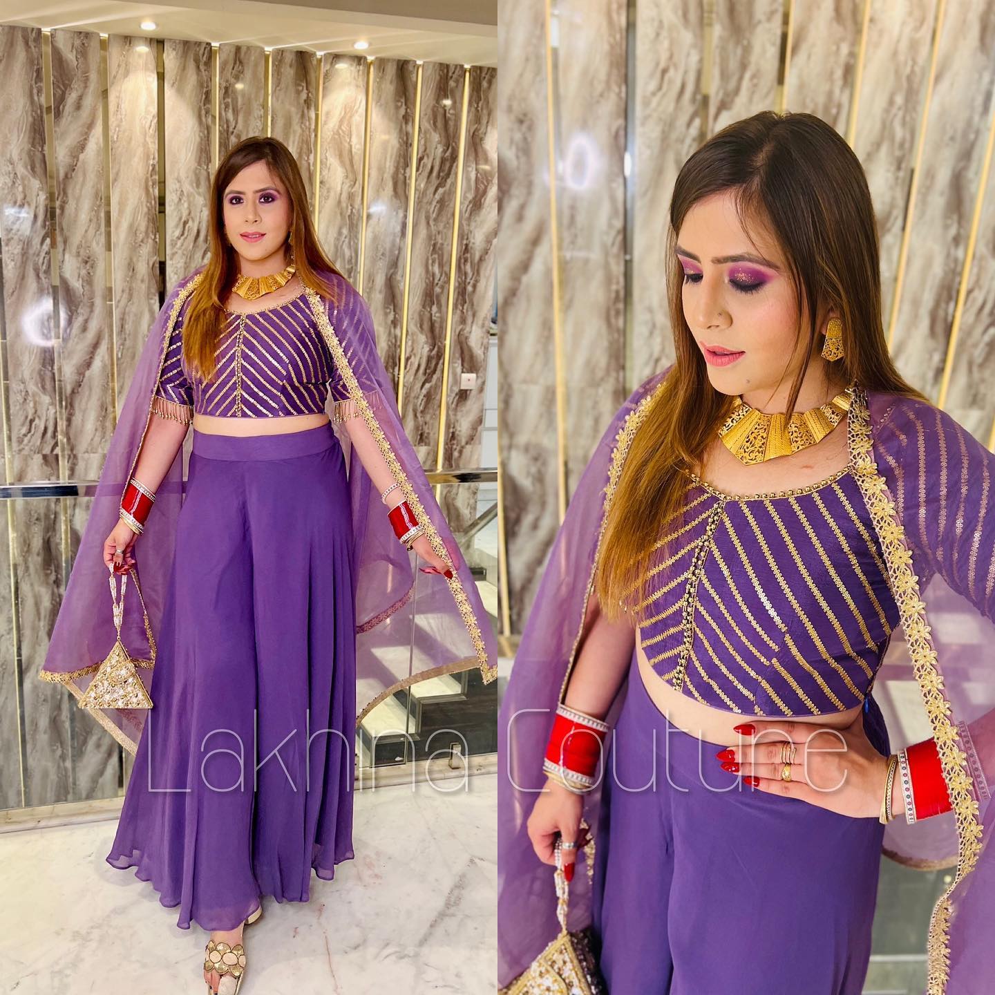 Mauve Stunning Sharara Set