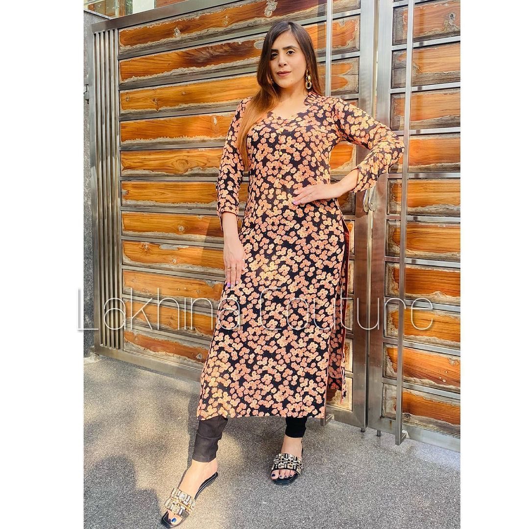 Black Rayon Kurti