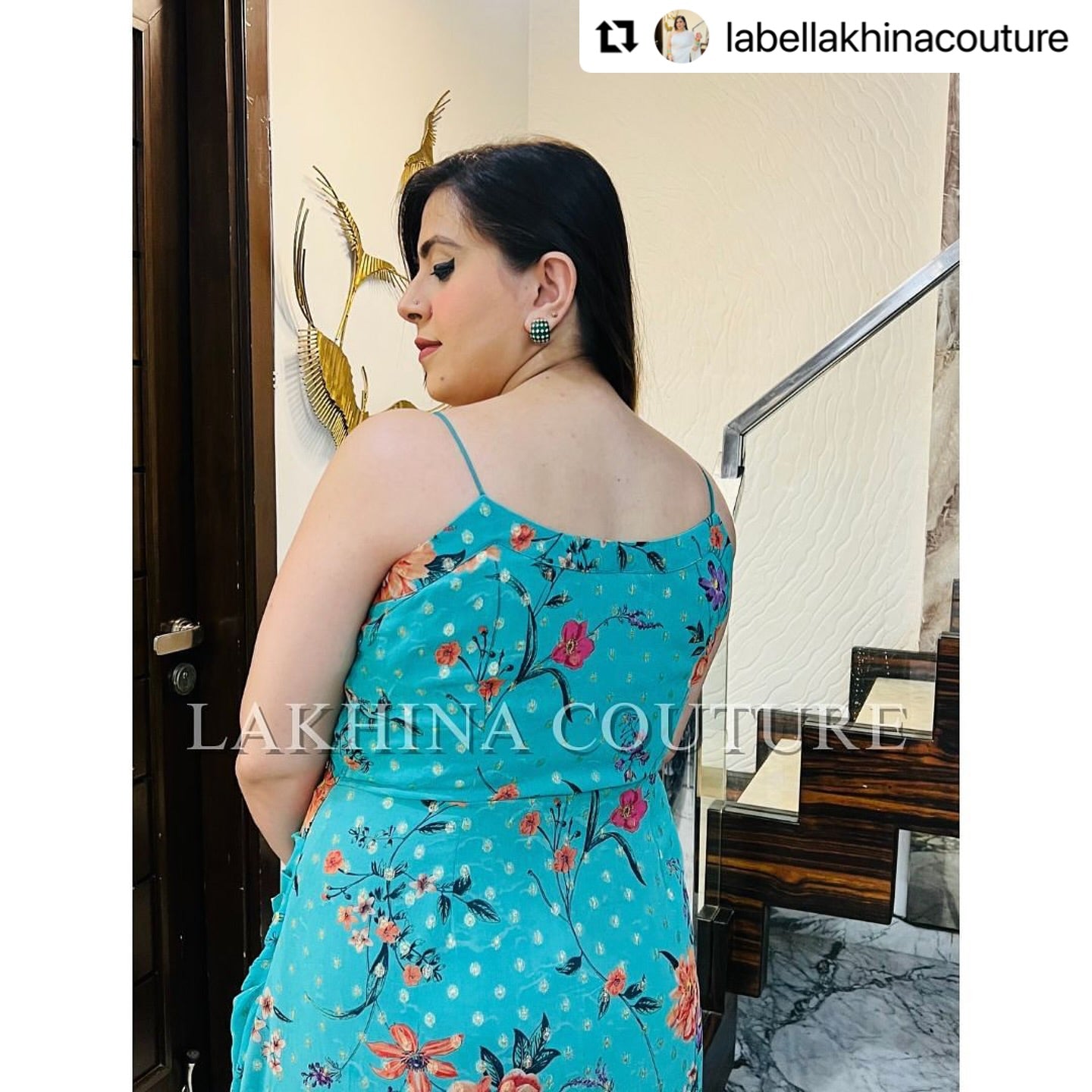 Teal Lurex Midi