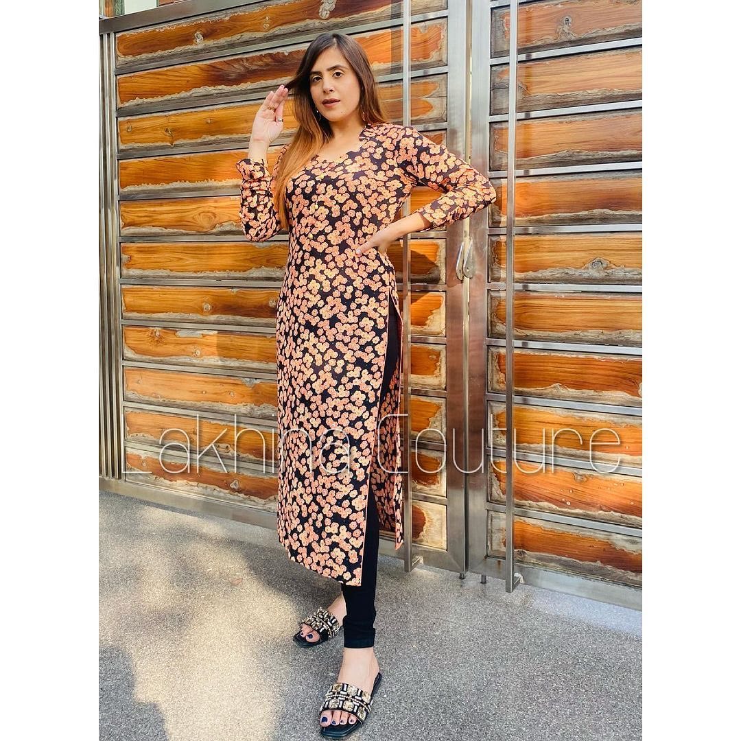Black Rayon Kurti
