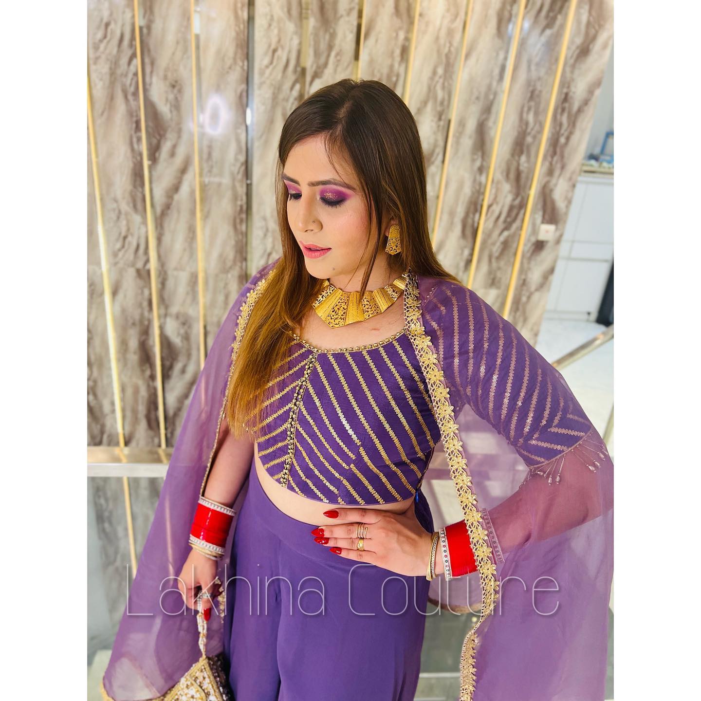 Mauve Stunning Sharara Set