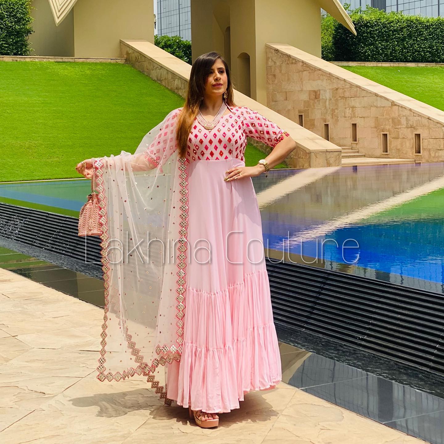 Baby Pink Stunning Anarkali
