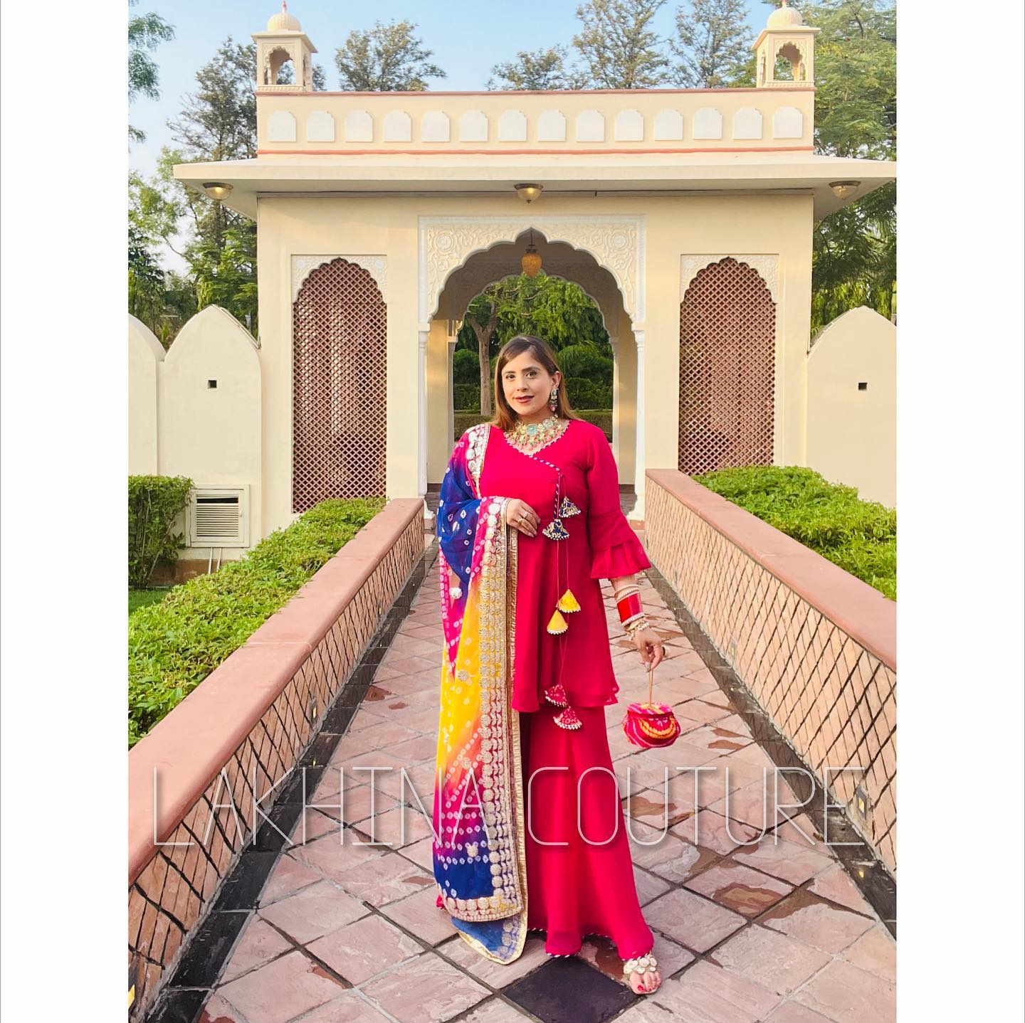 Rajasthani Pink Garara Suit