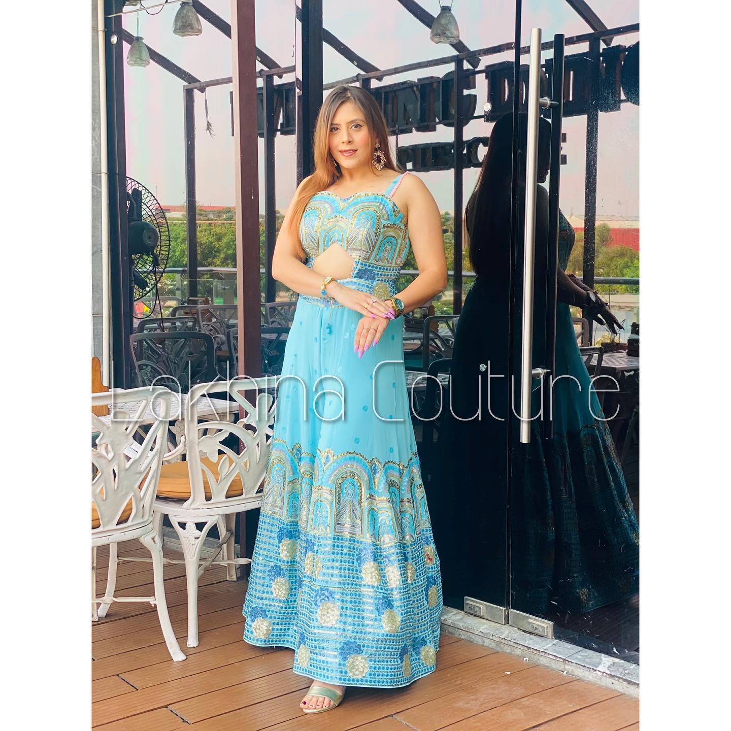 Sky Blue Ethnic Jumpsuit