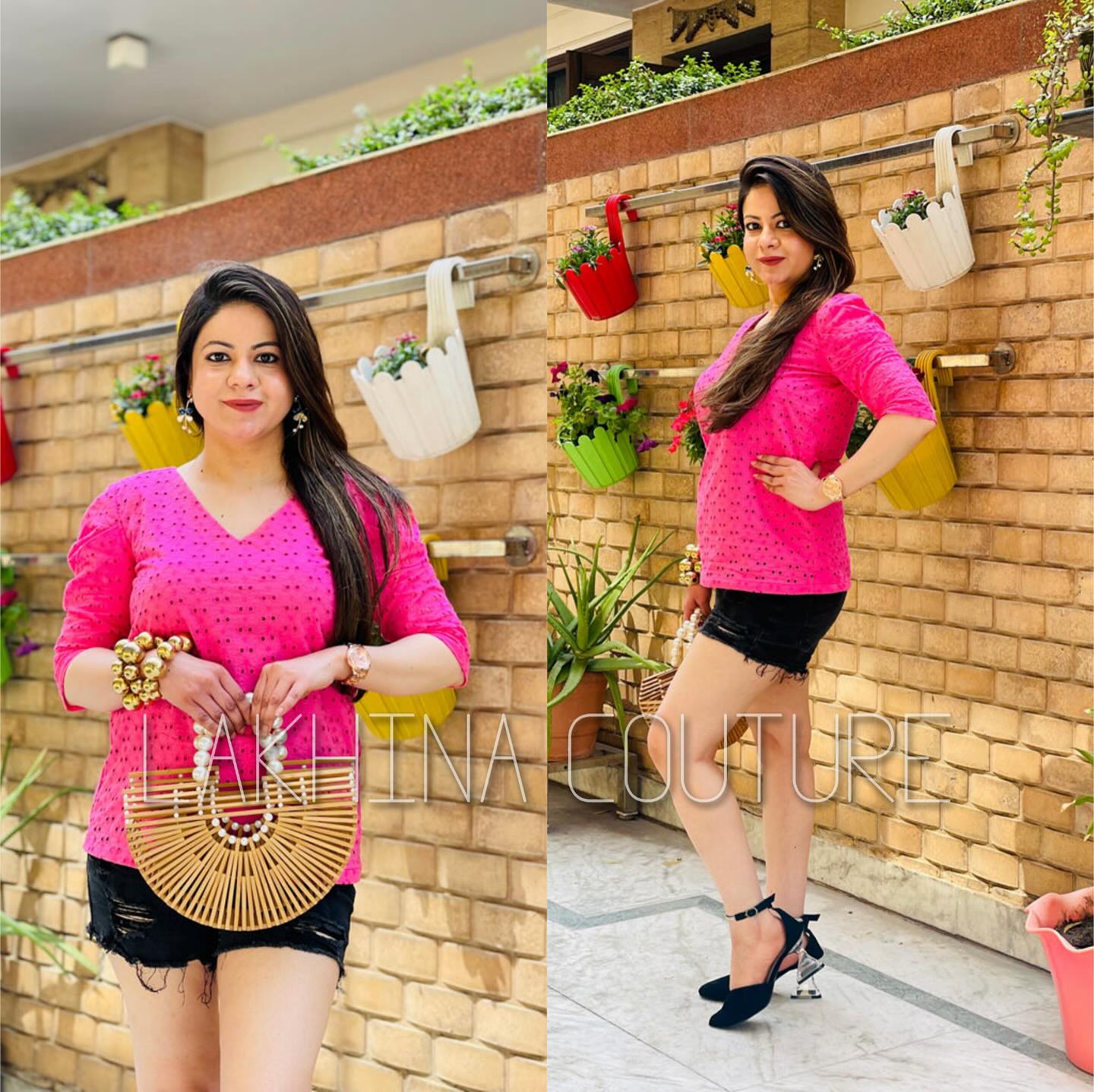 Pinky Pink Schiffli Top