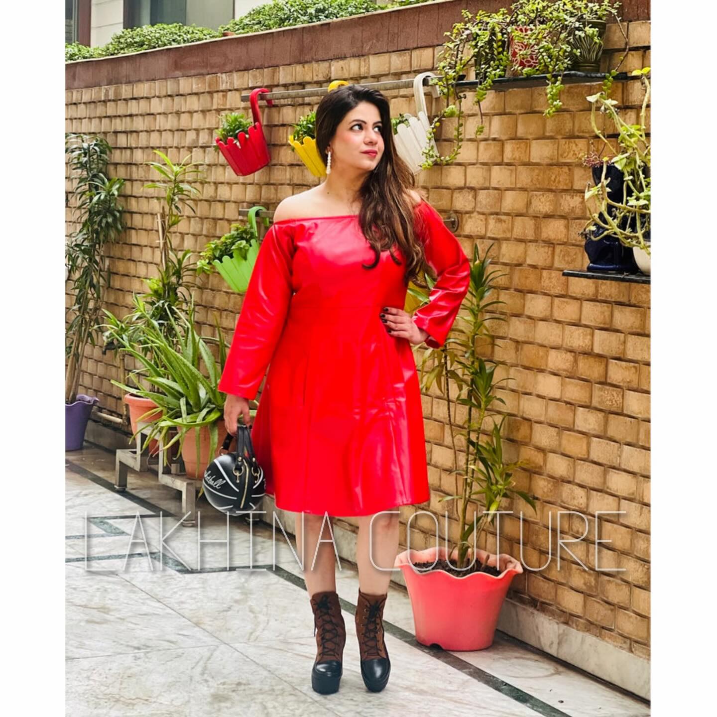 Red Leather Dress
