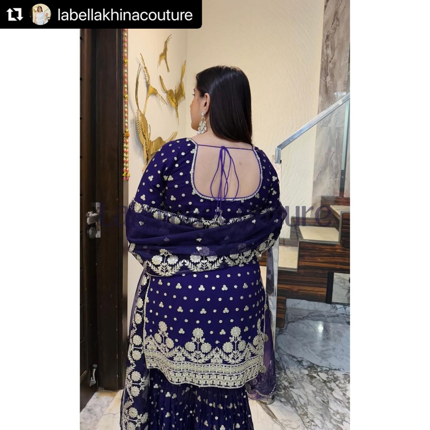 Rajasthani Blue Garara Suit